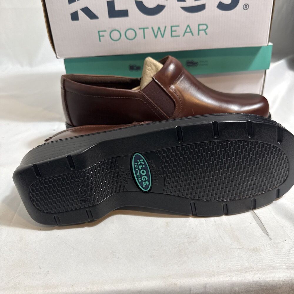 Klogs Naples Work Shoes Wide Sizes Womens Leather Black Brown 13w 14w Smooth - Picture 5 of 8